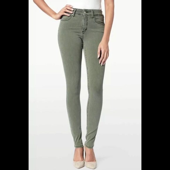 NYDJ Denim - NYDJ Green Alina Convertible Ankle Jeans Size 4